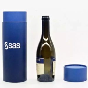 熱い押すことを用いる注文の革新的な設計 Eco の友好的なワインのペーパー管の包装箱